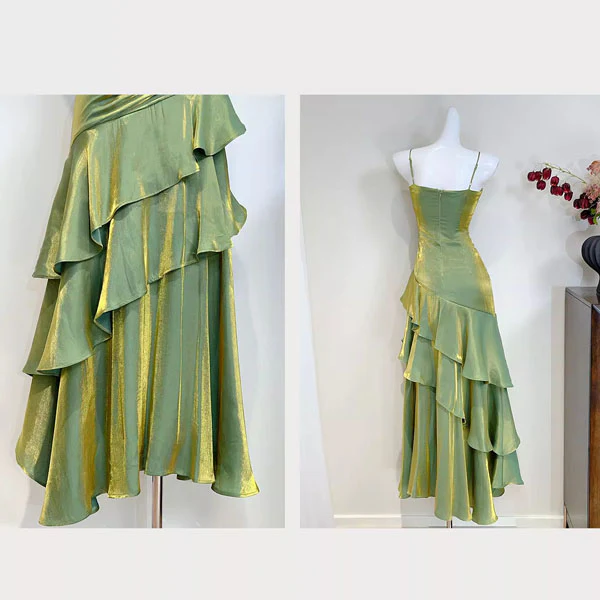 Sora Celestial Green Tiered Ruffles Maxi Dress - Image 6