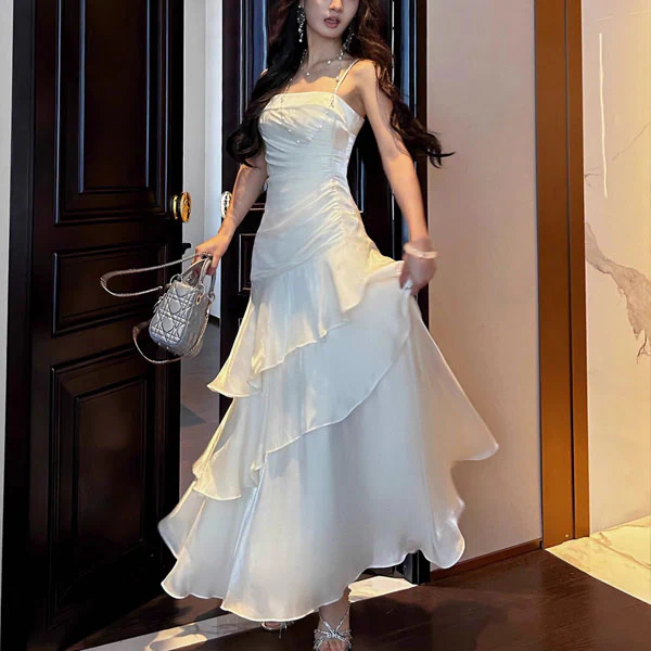 Sora Celestial Ivory Tiered Ruffles Maxi Dress - Image 2