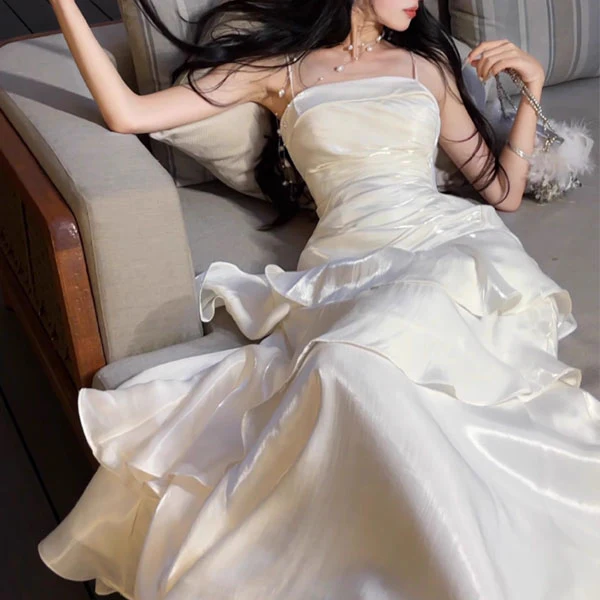 Sora Celestial Ivory Tiered Ruffles Maxi Dress - Image 6