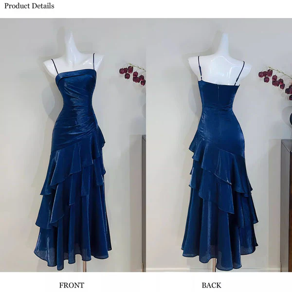 Sora Celestial Navy Tiered Ruffles Maxi Dress - Image 7