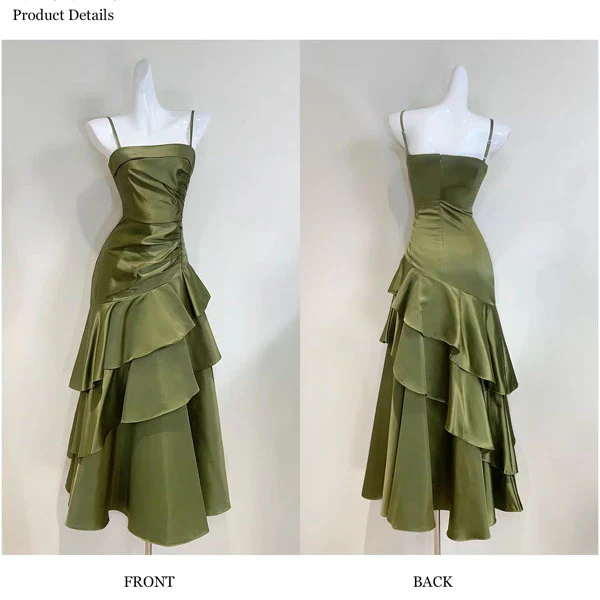 Sora Celestial Pickle Green Tiered Ruffles Maxi Dress - Image 6
