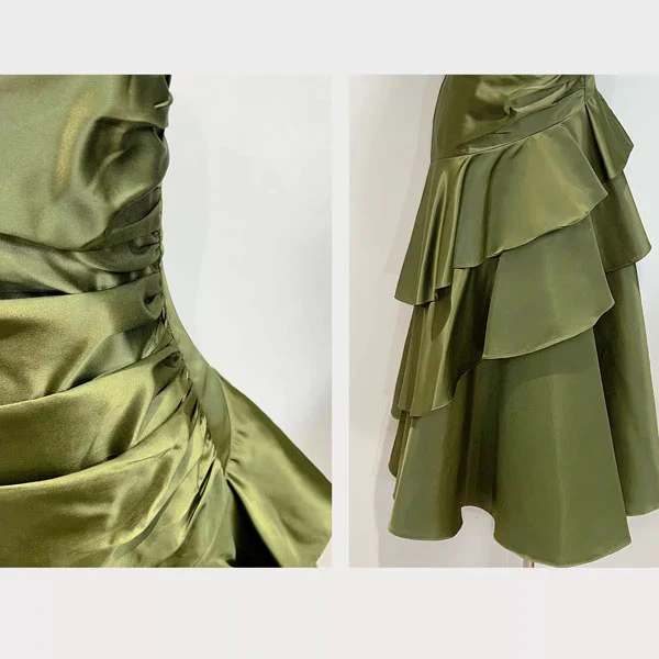 Sora Celestial Pickle Green Tiered Ruffles Maxi Dress - Image 7