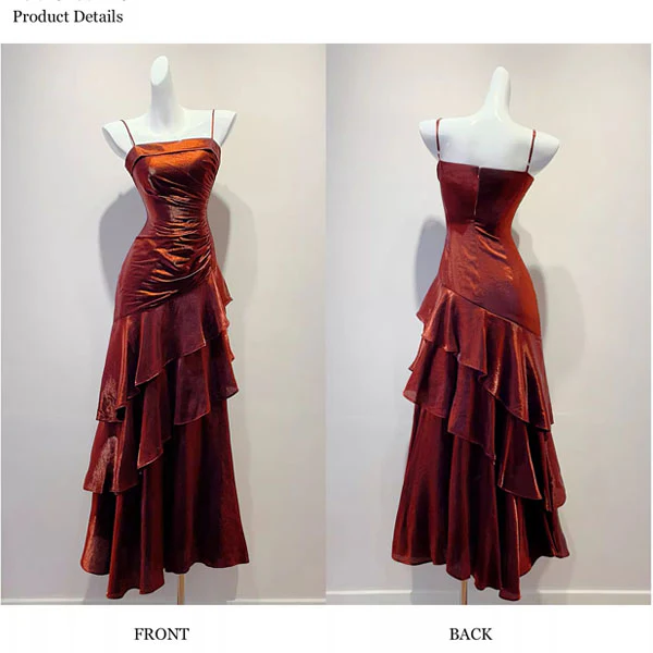 Sora Celestial Scarlet Tiered Ruffles Maxi Dress - Image 7
