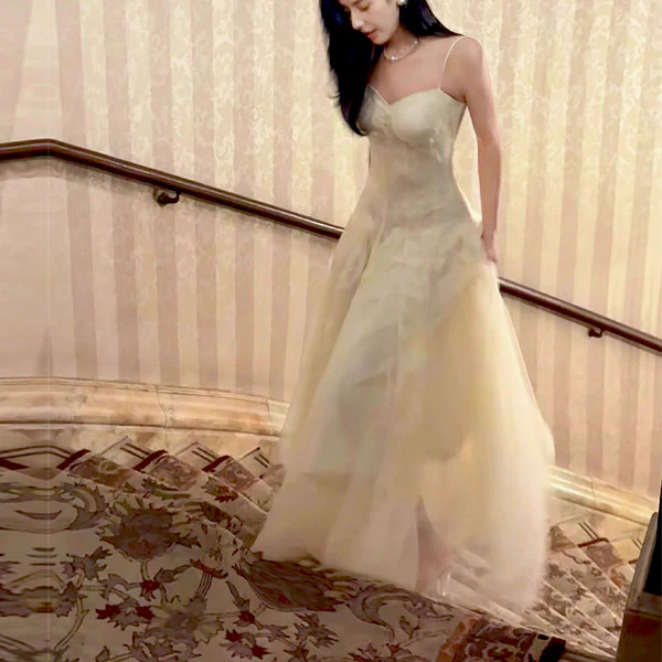 Theia Radiance Cream Lace Tulle Evening Dress - Image 4