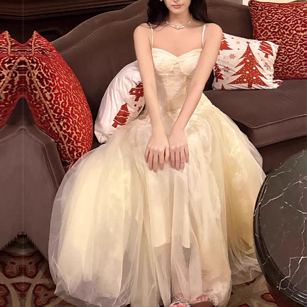 Theia Radiance Cream Lace Tulle Evening Dress - Image 5