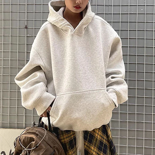 Val Light Grey Oversize Lounge Sweater Hoodie