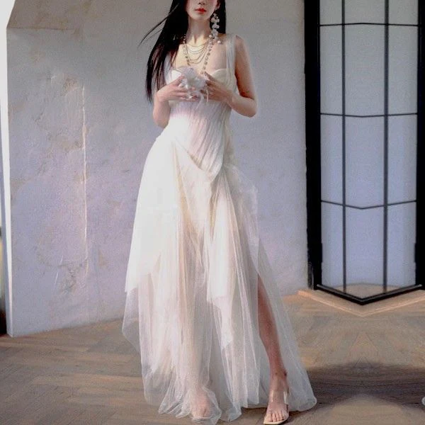 Victoria Ethereal Romantic Layered Tulle Evening Dress - Image 4