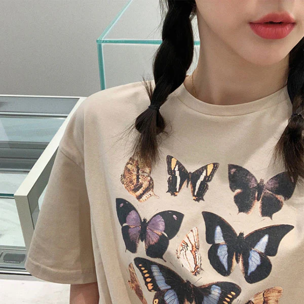 Vintage Look Butterflies in my Stomach Tee - Image 2