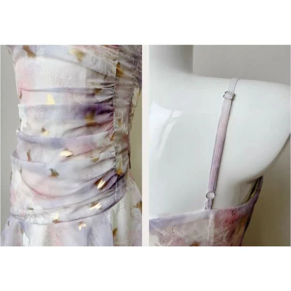 Viola Lavender Bloom Tiered Ruffles Dress - Image 8