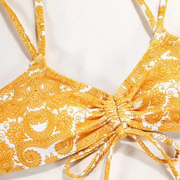 Winnie Amoeba Print Bandeau Style Bikini - Image 6