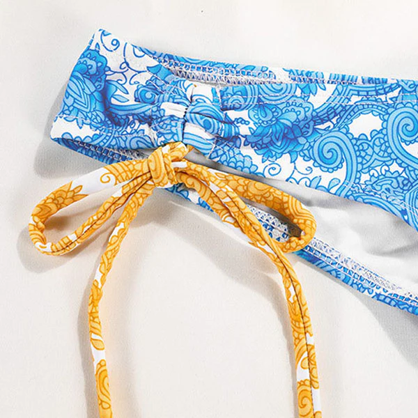 Winnie Amoeba Print Bandeau Style Bikini - Image 7