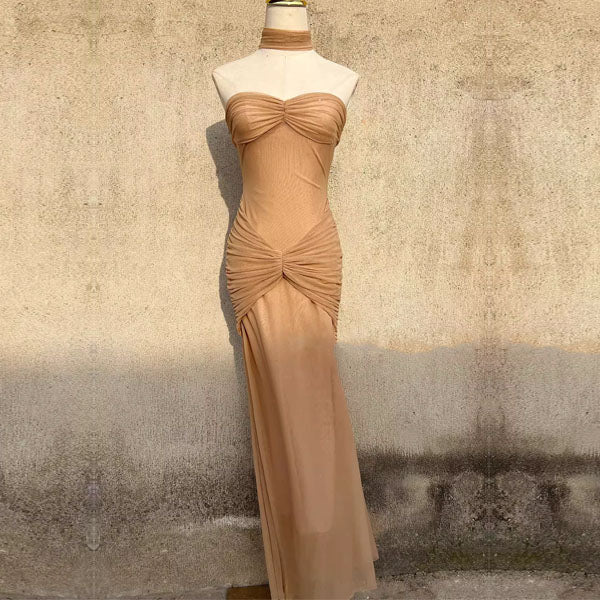 Yari Elegant Tube Shimmer Evening Dress - Image 10