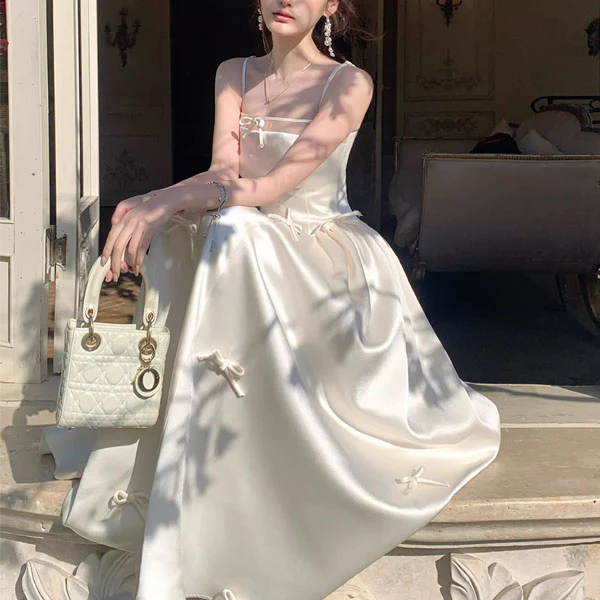 Yuri Romantic Ivory Delicate Bows Evening Dress - Image 10