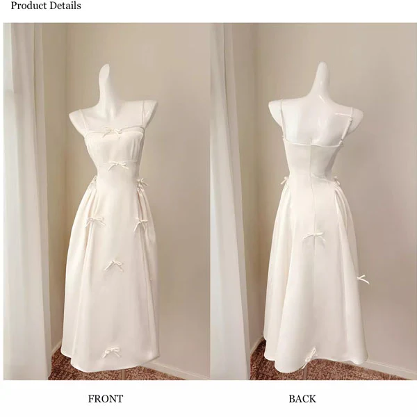 Yuri Romantic Ivory Delicate Bows Evening Dress - Image 11