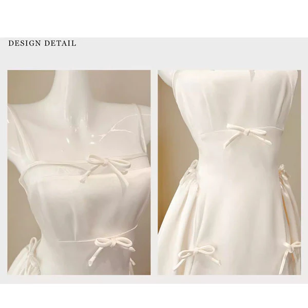 Yuri Romantic Ivory Delicate Bows Evening Dress - Image 12