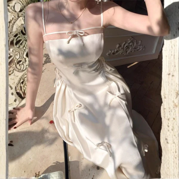 Yuri Romantic Ivory Delicate Bows Evening Dress - Image 4