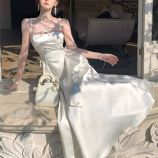 Yuri Romantic Ivory Delicate Bows Evening Dress - Image 6
